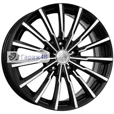 K&amp;K KC562 R17 / 7J PCD 5x114.3 ET 48 ЦО 67.1 Литые Черный глянцевый с полированной лицевой поверхностью